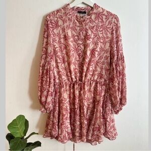 Vici Pink Paisley Mini Dress